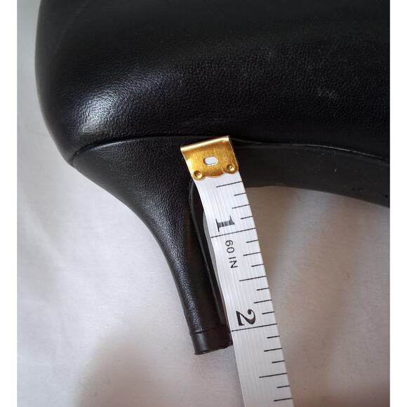 GIANNI BINI Classic Black Leather Pumps Size 6.5 Women's Heels Shoes - Picture 6 of 6